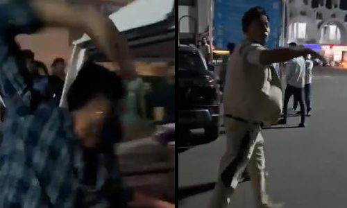 പരസ്യ മദ്യപാനത്തെ ചോദ്യം ചെയ്ത പോലിസ് ഉദ്യോഗസ്ഥനെ ആക്രമിച്ച് മൂന്നംഗ സംഘം; മതപരമായ വിദ്വേഷ പരാമര്‍ശങ്ങള്‍ നടത്തിയായിരുന്നു ആക്രമണം (VIDEO)