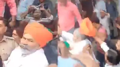 കര്‍ഷക നേതാവ് രാകേഷ് ടിക്കായത്തിനെ ആക്രമിച്ച് ഹിന്ദുത്വര്‍