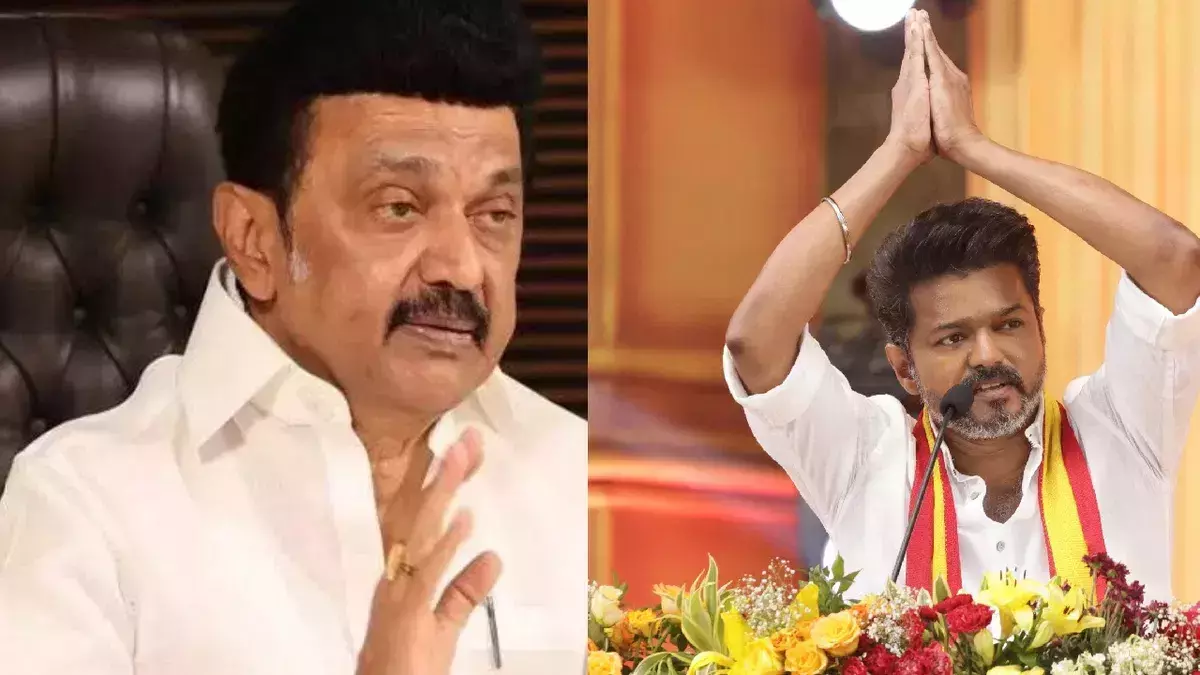 മുഖ്യമന്ത്രി സ്റ്റാലിനെതിരേ വിജയ്; ഇഡിയെ പേടിച്ച് ബിജെപിയില്‍ അഭയം പ്രാപിച്ചെന്ന്