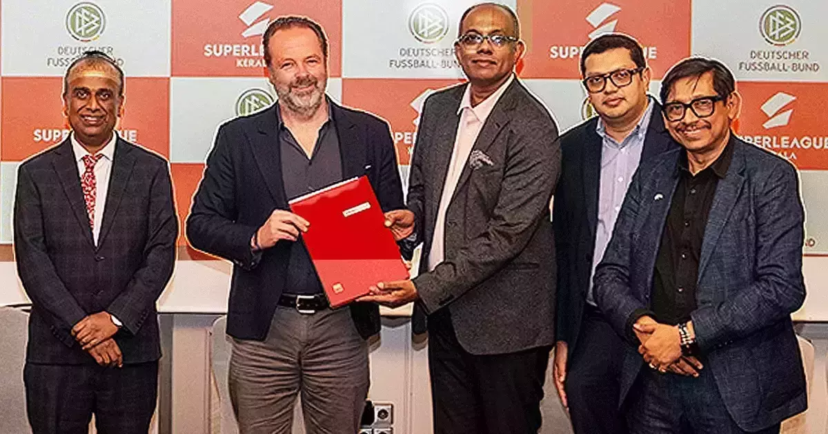 സഹകരണക്കരാറില്‍ ഒപ്പുവച്ച് സൂപ്പര്‍ ലീഗ് കേരളയും ജര്‍മന്‍ ഫുട്‌ബോള്‍ അസോസിയേഷനും