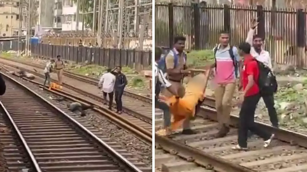 മുംബൈയില്‍ ട്രെയിനില്‍ നിന്ന് യാത്രക്കാര്‍ ട്രാക്കിലേക്ക് വീണു; അഞ്ചു മരണം