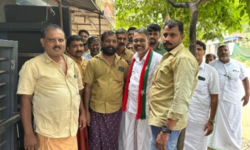 നിലമ്പൂര്‍ ഉപതിരഞ്ഞെടുപ്പ് പ്രചാരണം:മലയോര മേഖല കീഴടക്കി അഡ്വ.സാദിഖ് നടുത്തൊടി