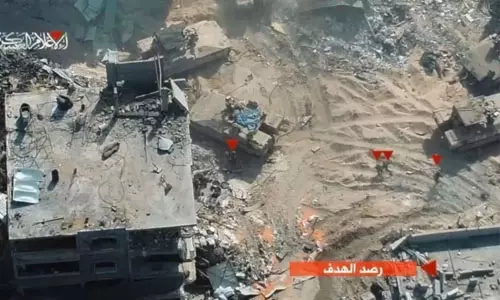 ഇസ്രായേലി സൈന്യത്തെ ആക്രമിക്കുന്ന വീഡിയോ പുറത്തുവിട്ട് ഹമാസ് (വീഡിയോ)