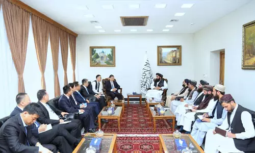 അഫ്ഗാന്‍ വിദേശകാര്യമന്ത്രിയുമായി ചര്‍ച്ച നടത്തി ചൈനീസ് പ്രതിനിധി സംഘം