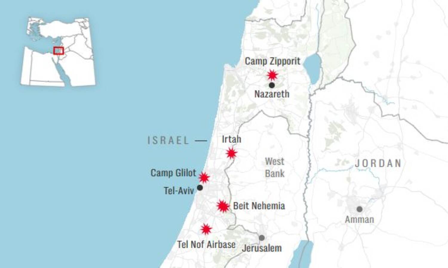 ഇസ്രായേലിന്റെ അഞ്ച് സൈനിക താവളങ്ങള്‍ ഇറാന്‍ ആക്രമിച്ചെന്ന് ബ്രിട്ടീഷ് പത്രം