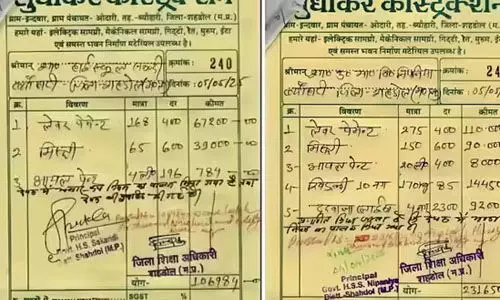 സ്കൂളില് നാല് ലിറ്റര് പെയിന്റടിക്കാന് 168 പണിക്കാര്, 65 ആശാരിമാര്, ഒരു ലക്ഷം രൂപ ചെലവ്; അന്വേഷണം ആരംഭിച്ചു സ്കൂളില് നാല് ലിറ്റര് പെയിന്റടിക്കാന് 168 പണിക്കാര്, 65 ആശാരിമാര്, ഒരു ലക്ഷം രൂപ ചെലവ്; അന്വേഷണം ആരംഭിച്ചു