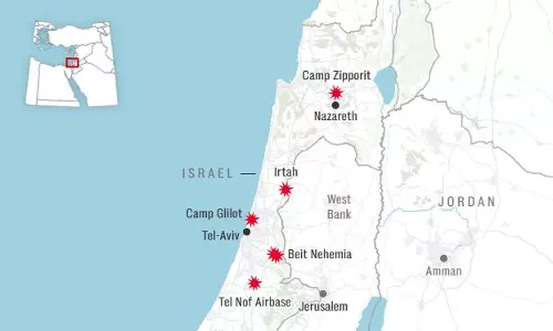 ഇസ്രായേലിന്റെ അഞ്ച് സൈനിക താവളങ്ങള്‍ ഇറാന്‍ ആക്രമിച്ചെന്ന് ബ്രിട്ടീഷ് പത്രം