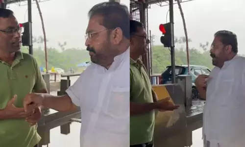 ട്രാഫിക് ബ്ലോക്ക് മൂലം ഭാര്യാപിതാവിന്റെ സംസ്‌കാര ചടങ്ങിനെത്താനായില്ല; പാലിയേക്കര ടോള്‍പ്ലാസയില്‍ പ്രതിഷേധം