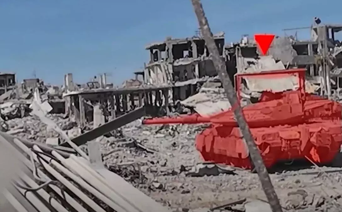 ഗസയില്‍ മെര്‍ക്കാവ ടാങ്ക് തകര്‍ത്ത് അല്‍ ഖസ്സം ബ്രിഗേഡ്‌സ് (video)