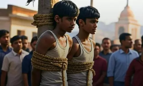 സംഭലില്‍ മോഷണക്കുറ്റം ആരോപിച്ച് രണ്ട് ദലിത് യുവാക്കളെ കെട്ടിയിട്ട് മര്‍ദ്ദിച്ചു