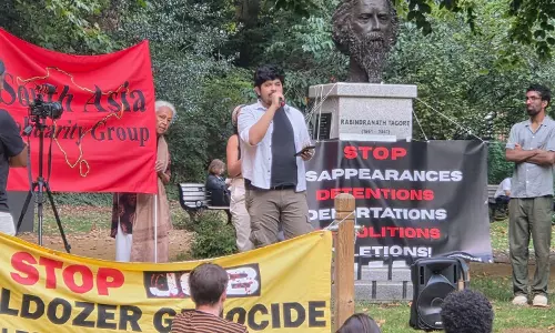 ബംഗാളി മുസ്ലിംകളെ ലക്ഷ്യം വച്ചുള്ള ആക്രമണങ്ങൾക്കെതിരേ പ്രതിഷേധം നടത്തി ദക്ഷിണേഷ്യൻ പ്രവാസി സംഘടനകൾ ബംഗാളി മുസ്ലിംകളെ ലക്ഷ്യം വച്ചുള്ള ആക്രമണങ്ങൾക്കെതിരേ പ്രതിഷേധം നടത്തി ദക്ഷിണേഷ്യൻ പ്രവാസി സംഘടനകൾ