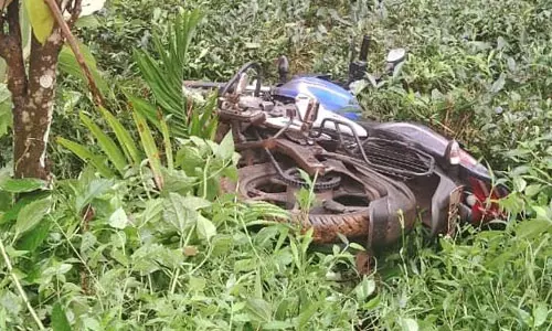 ബൈക്ക് യാത്രക്കാരനെ കാട്ടാന പിന്തുടര്‍ന്ന് ആക്രമിച്ചു