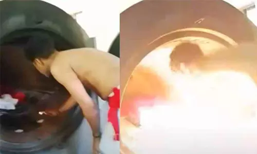 സംസ്‌കാര ചടങ്ങില്‍ കര്‍പ്പൂരം കത്തിക്കുന്നതിനിടെ തീ പടര്‍ന്നു