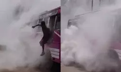 ഓടിക്കൊണ്ടിരുന്ന ബസിൽ നിന്ന് പുക ഉയർന്ന് ആശങ്ക; ചാടി രക്ഷപ്പെട്ട് ജീവനക്കാർ