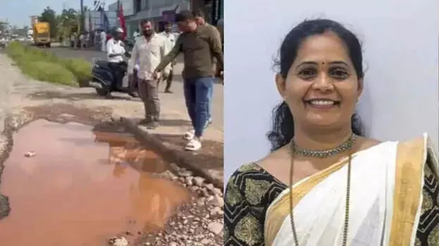 സ്കൂട്ടര് റോഡിലെ കുഴിയിലേക്ക് മറിഞ്ഞു; ലോറിയിടിച്ച് യുവതിക്ക് ദാരുണാന്ത്യം സ്കൂട്ടര് റോഡിലെ കുഴിയിലേക്ക് മറിഞ്ഞു; ലോറിയിടിച്ച് യുവതിക്ക് ദാരുണാന്ത്യം