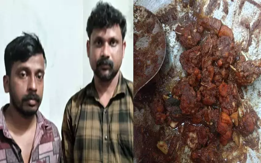 കണ്ണൂരില് പെരുമ്പാമ്പിനെ കൊന്ന് ഭക്ഷണം; രണ്ടുപേരെ വനംവകുപ്പ് അറസ്റ്റുചെയ്തു കണ്ണൂരില് പെരുമ്പാമ്പിനെ കൊന്ന് ഭക്ഷണം; രണ്ടുപേരെ വനംവകുപ്പ് അറസ്റ്റുചെയ്തു
