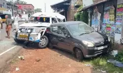 കണ്ണൂരില്‍ രോഗിയുമായി പോയ ആംബുലന്‍സ് അപകടത്തില്‍പ്പെട്ടു; നാലുപേര്‍ക്ക് പരിക്ക്