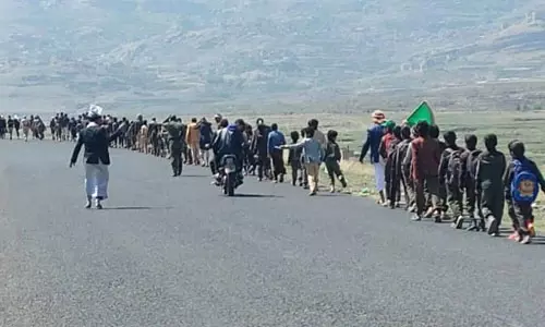 ബാനി മത്താറില് മാര്ച്ച് നടത്തി തൂഫാനുല് അഖ്സ സൈനികര് ബാനി മത്താറില് മാര്ച്ച് നടത്തി തൂഫാനുല് അഖ്സ സൈനികര്