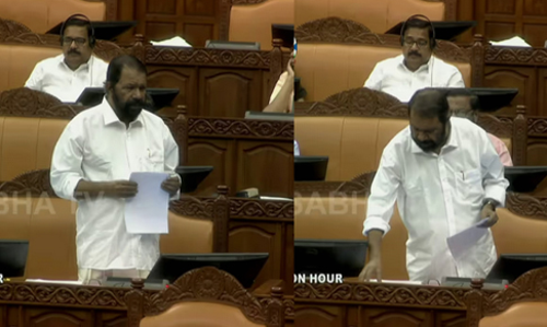 നിയമസഭയില്‍ മന്ത്രി വി ശിവന്‍കുട്ടിക്ക് ദേഹാസ്വാസ്ഥ്യം