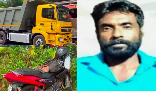 ടിപ്പര് ലോറി ഇടിച്ച് നാല്പ്പത്തിയഞ്ചുകാരന് മരിച്ചു; ഭാര്യ ഗുരുതരാവസ്ഥയില് ടിപ്പര് ലോറി ഇടിച്ച് നാല്പ്പത്തിയഞ്ചുകാരന് മരിച്ചു; ഭാര്യ ഗുരുതരാവസ്ഥയില്