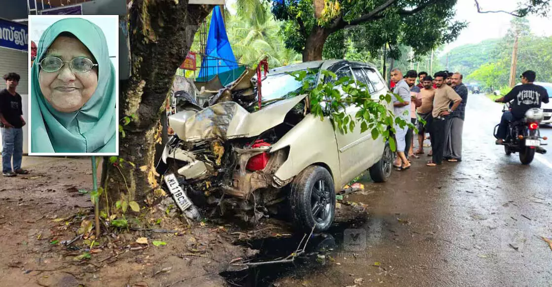 മൈസൂരില്‍ നിന്ന് മടങ്ങിയ കാര്‍ അപകടത്തില്‍പ്പെട്ടു; ഒരുസ്ത്രീ മരിച്ചു, ആറുപേര്‍ക്ക് പരിക്ക്