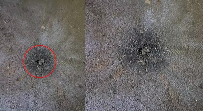 കണ്ണൂരില്‍ സ്‌ഫോടനം; റോഡിലെ ടാര്‍ ഇളകിത്തെറിച്ചു