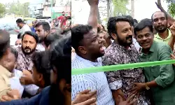 ഉദ്ഘാടനത്തിനെത്തിയ രാഹുല്‍ മാങ്കൂട്ടത്തിലിന്റെ വാഹനം തടഞ്ഞ് ഡിവൈഎഫ്‌ഐ പ്രവര്‍ത്തകര്‍