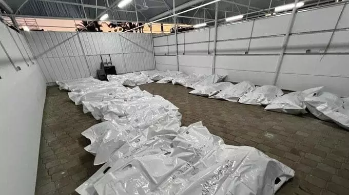 പല മൃതദേഹങ്ങളും അഴുകിയ നിലയില്‍; 45 ഫലസ്തീനികളുടെ മൃതദേഹം  കൂടി ഗസയിലെത്തി