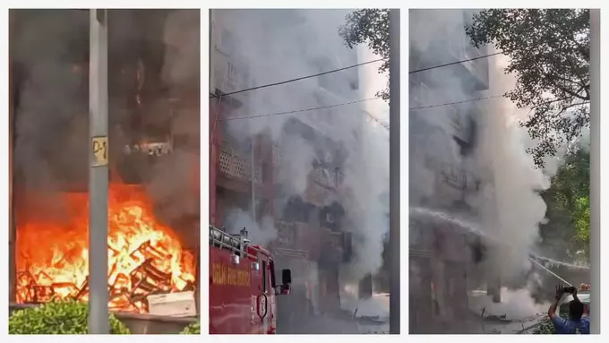 ന്യൂഡല്‍ഹിയില്‍ എംപിമാരുടെ ഫ്‌ലാറ്റില്‍ തീപിടിത്തം; ഫയര്‍ഫോഴ്‌സ് അണയ്ക്കാന്‍ ശ്രമിക്കുന്നു