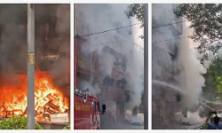 ന്യൂഡല്‍ഹിയില്‍ എംപിമാരുടെ ഫ്‌ലാറ്റില്‍ തീപിടിത്തം; ഫയര്‍ഫോഴ്‌സ് അണയ്ക്കാന്‍ ശ്രമിക്കുന്നു