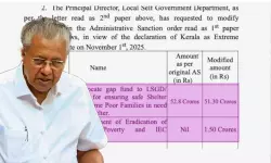 അതിദാരിദ്ര്യ മുക്ത പ്രഖ്യാപനത്തിന് ചെലവ് ഒന്നരക്കോടി; ഫണ്ട് കണ്ടെത്തിയത് ദരിദ്രര്ക്കുള്ള വീട് നിര്മാണ ഫണ്ടില് നിന്ന് അതിദാരിദ്ര്യ മുക്ത പ്രഖ്യാപനത്തിന് ചെലവ് ഒന്നരക്കോടി; ഫണ്ട് കണ്ടെത്തിയത് ദരിദ്രര്ക്കുള്ള വീട് നിര്മാണ ഫണ്ടില് നിന്ന്