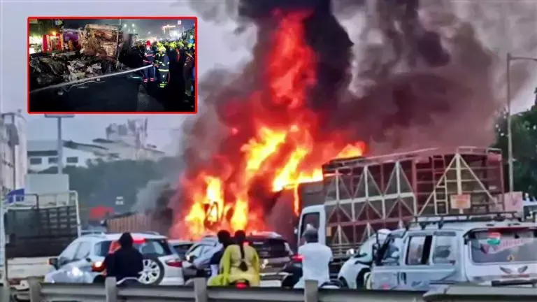 പുനെ ട്രക്ക് അപകടം: മരിച്ച ട്രക്ക് ഡ്രൈവര്‍ക്കും ക്ലീനര്‍ക്കുമെതിരേ കേസ്