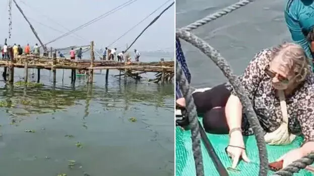 ഫോര്‍ട്ട് കൊച്ചിയില്‍ ചീനവലത്തട്ട് തകര്‍ന്ന് അപകടം