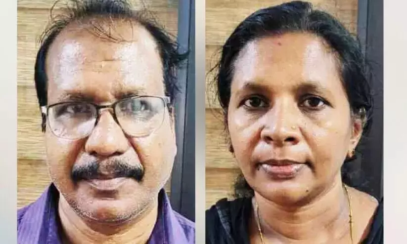 അധ്യാപക ജോലി വാഗ്ദാനം ചെയ്ത് 10 ലക്ഷം രൂപയുടെ തട്ടിപ്പ്; ദമ്പതികള് പിടിയില് അധ്യാപക ജോലി വാഗ്ദാനം ചെയ്ത് 10 ലക്ഷം രൂപയുടെ തട്ടിപ്പ്; ദമ്പതികള് പിടിയില്