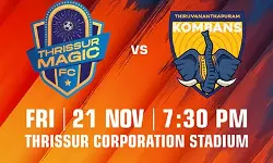 സൂപര്‍ ലീഗ് കേരള; തൃശൂര്‍ മാജിക് എഫ്‌സി ഇന്ന് തിരുവനന്തപുരം കൊമ്പന്‍സിനെ നേരിടും