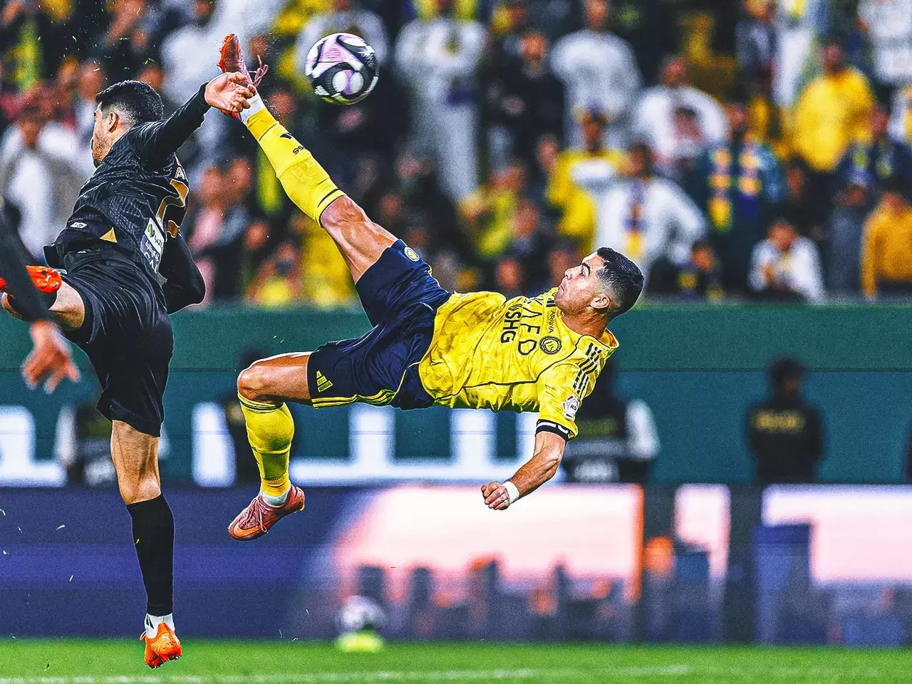 40 ലെ പോരാളി; സൗദി ലീഗില്‍ റൊണാള്‍ഡോയുടെ ബൈസിക്കിള്‍ ഗോള്‍