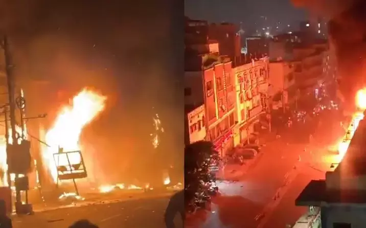 ഇലക്ട്രോണിക്‌സ് ഷോറൂമില്‍ തീപിടിത്തം; ഒരാള്‍ മരിച്ചു, ഏഴു പേര്‍ക്ക് പരിക്ക്