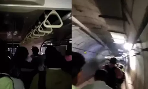 ചെന്നൈ മെട്രോ ട്രെയിന് തുരങ്കപാതയ്ക്കുള്ളില് കുടുങ്ങി ചെന്നൈ മെട്രോ ട്രെയിന് തുരങ്കപാതയ്ക്കുള്ളില് കുടുങ്ങി