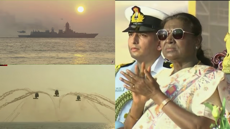 നാവിക സേനയുടെ അഭ്യാസത്തിനിടെ വിഐപി പവലിയനില്‍ അപകടം