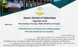 13 പേരെ കൊലപ്പെടുത്തിയ കേസില്‍ ഖിസാസ് നടപ്പാക്കിയെന്ന് അഫ്ഗാന്‍ സര്‍ക്കാര്‍