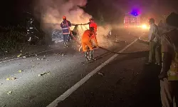 ശബരിമല തീര്‍ത്ഥാടകര്‍ സഞ്ചരിച്ച കാറിന് തീപിടിച്ചു