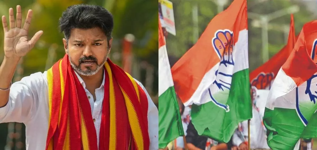 കോണ്‍ഗ്രസുമായി കൂടിക്കാഴ്ച്ച നടത്തി ടിവികെ നേതാവ് വിജയ്