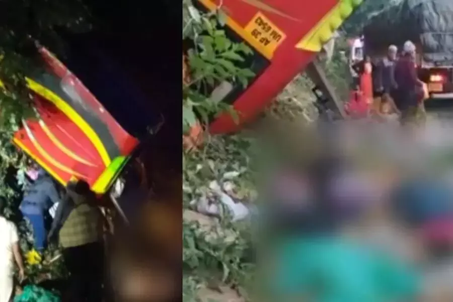 ബസ് അപകടം; ഒന്പത് പേര് മരിച്ചു ബസ് അപകടം; ഒന്പത് പേര് മരിച്ചു