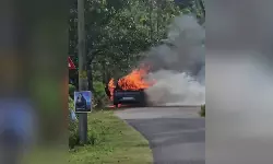 പാലക്കാട്ട് കാര് കത്തി ഒരാള് മരിച്ചു പാലക്കാട്ട് കാര് കത്തി ഒരാള് മരിച്ചു