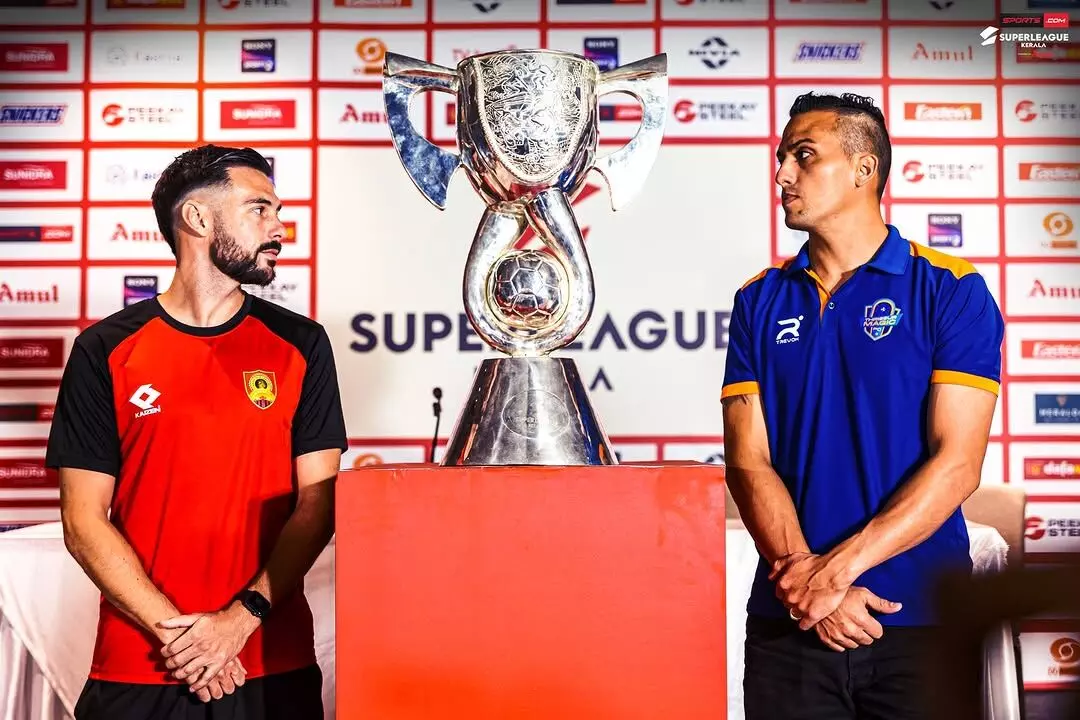 സൂപര് ലീഗ് കേരള: കണ്ണൂര് വാരിയേഴ്സ് എഫ്സി-തൃശൂര് മാജിക് എഫ്സി ഫൈനല് ഇന്ന് സൂപര് ലീഗ് കേരള: കണ്ണൂര് വാരിയേഴ്സ് എഫ്സി-തൃശൂര് മാജിക് എഫ്സി ഫൈനല് ഇന്ന്