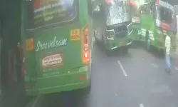 യാത്രക്കാരുടെ ജീവന്‍വെച്ച് ബസ് ഡ്രൈവറുടെ അതിക്രമം; ബസുകള്‍ കൂട്ടിയിടിപ്പിച്ചു
