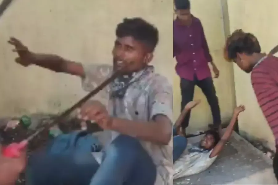 അതിഥിതൊഴിലാളിയെ ആക്രമിച്ച് ആയുധങ്ങളുമായി ഫോട്ടോയ്ക്ക്  പോസ് ചെയ്ത് നാലുപേര്‍ അറസ്റ്റില്‍