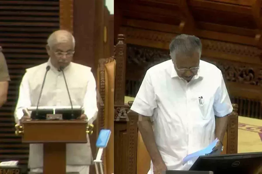 കേന്ദ്ര വിമര്‍ശനം മുഴുവന്‍ വായിക്കാതെ ഗവര്‍ണര്‍, ബാക്കി മുഖ്യമന്ത്രി വായിച്ചു