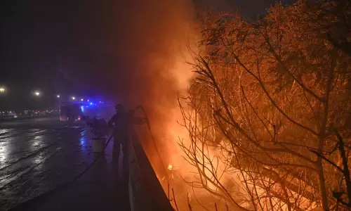 ഡല്‍ഹിയില്‍ ഐഎന്‍എ ഫ്‌ലൈഓവറിന് സമീപം വന്‍ തീപിടുത്തം; അഗ്‌നിബാധ എന്‍ഡിഎംസി ഗോഡൗണില്‍