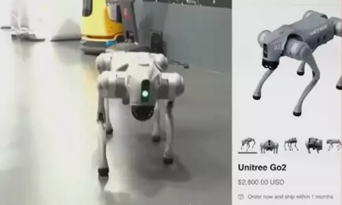 ചൈനീസ് നിര്‍മ്മിത റോബോട്ടിനെ സര്‍വകലാശാലയുടെ കണ്ടുപിടുത്തമായി അവതരിപ്പിച്ചു; എഐ എക്‌സ്‌പോയില്‍ നിന്ന് ഗല്‍ഗോട്ടിയാസ് സര്‍വകലാശാലയെ പുറത്താക്കി